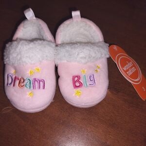 Wonder Nation Pink Booties with Dream Big Embroidery